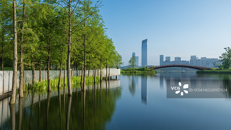 成都天府新区的城市风景图片素材