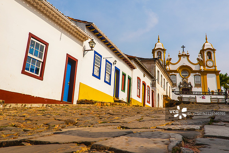 历史名城提拉登特斯街道的局部景观图片素材