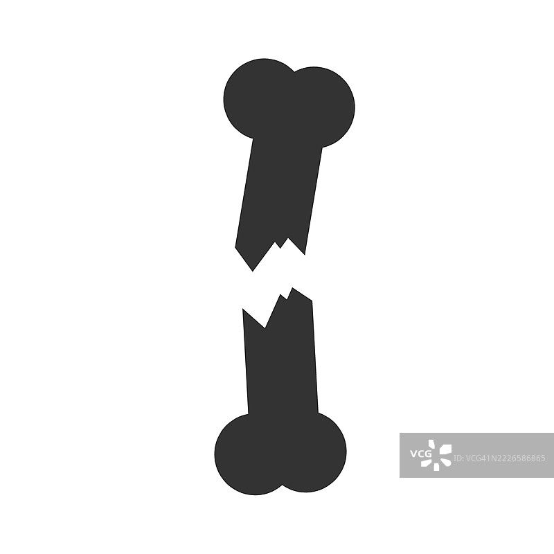 骨折涂鸦矢量图标和插图图片素材