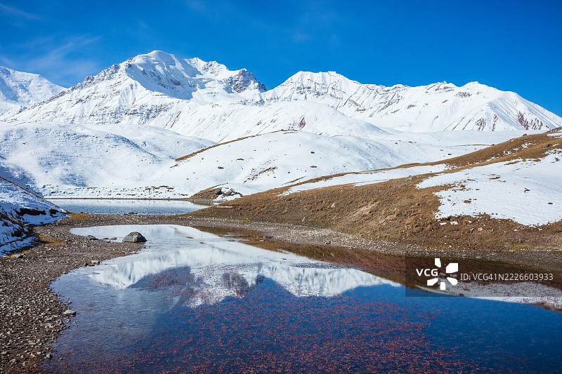 帕米尔山脉的特兰斯阿莱山脉，位于吉尔吉斯斯坦与塔吉克斯坦边界上图片素材