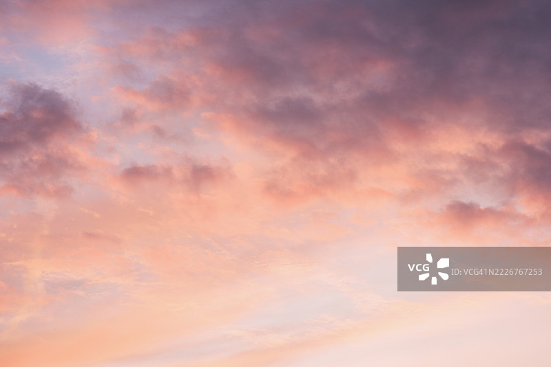 日落时的天空和云彩图片素材