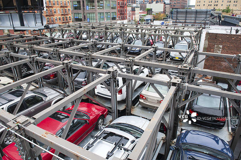曼哈顿市中心的停车场图片素材