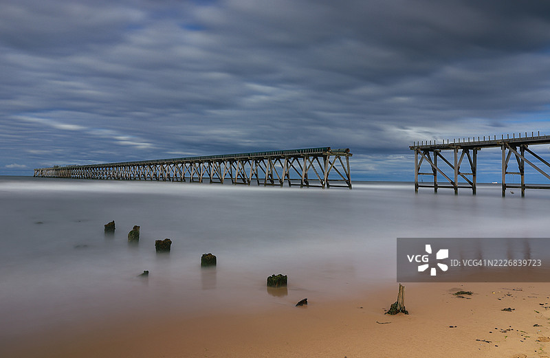 海洋与天空的美丽景色，哈特尔浦，英国图片素材