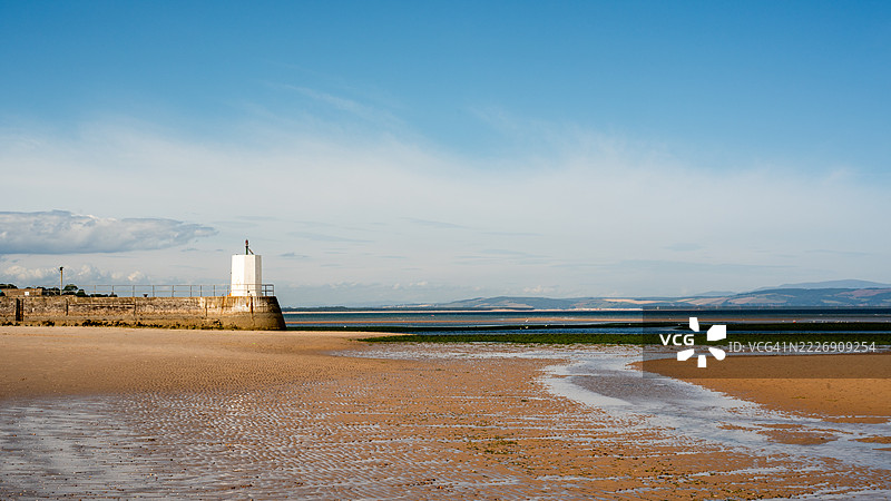 苏格兰奈恩的海滩。图片素材