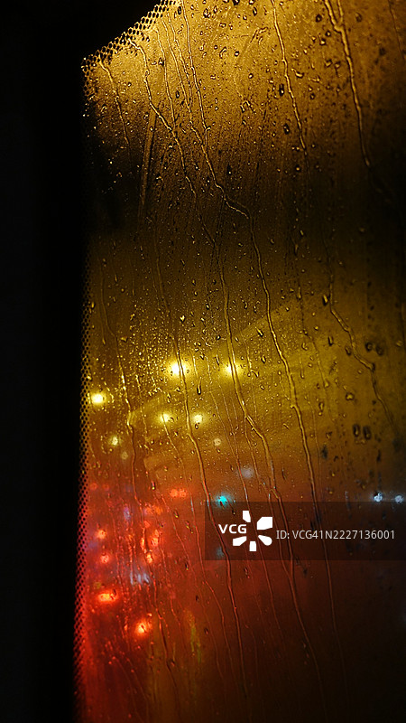 玻璃上的雨滴图片素材