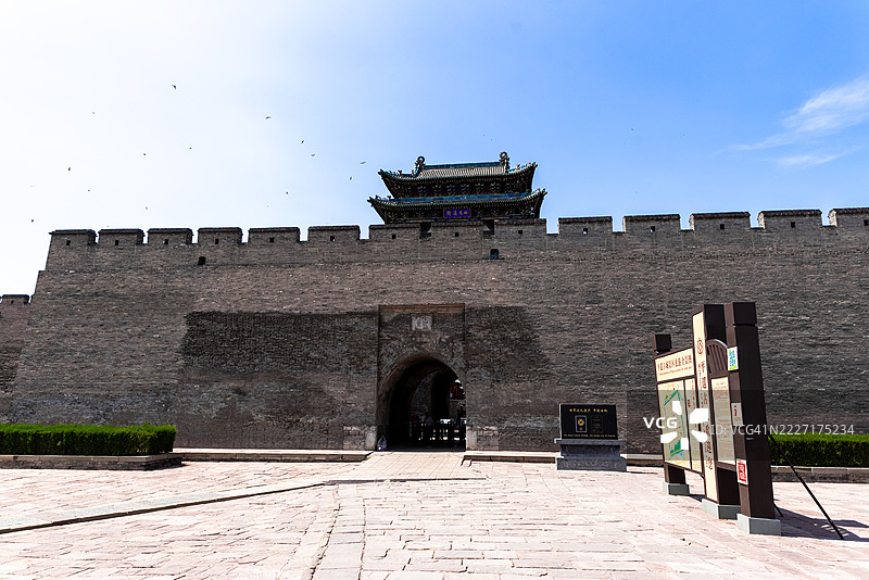 平遥城墙的景观图片素材