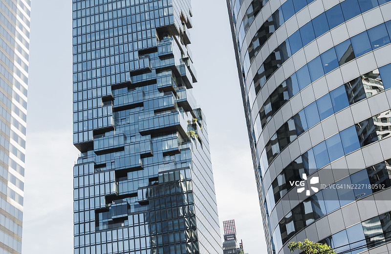 曼谷日出时的天际线图片素材