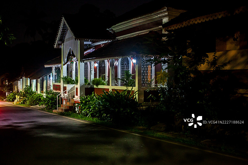 果阿邦帕纳吉的丰坦哈斯街区（老城区）。图片素材