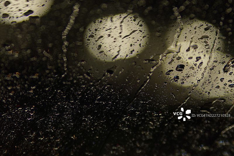 车窗上的雨滴图片素材