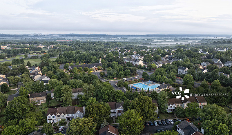 弗吉尼亚州利斯堡的住宅小镇图片素材
