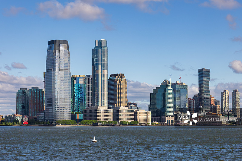 泽西市天际线，新泽西州，美国图片素材