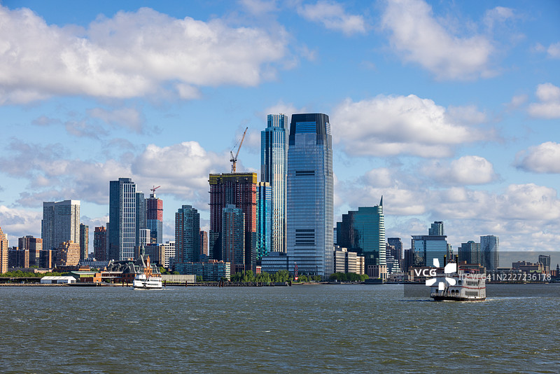 泽西市天际线，新泽西州，美国图片素材