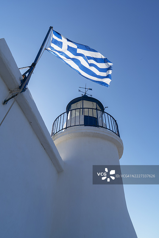 希腊。基西拉岛。卡普萨利灯塔。图片素材