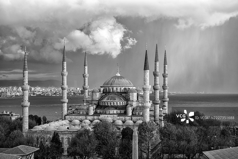 伊斯坦布尔的蓝色清真寺（苏丹艾哈迈德清真寺）图片素材