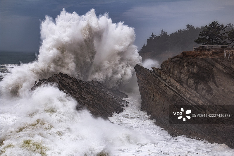 海洋与天空的美丽景色，俄勒冈州，美国图片素材