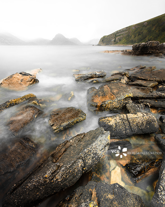 海洋与天空的美丽景色，埃尔戈尔，英国图片素材