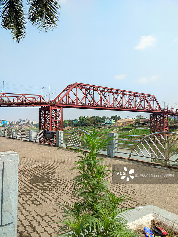 孟加拉国西尔赫特河上空的桥梁景观图片素材