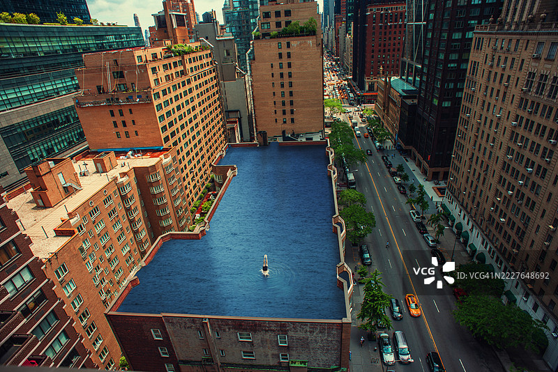 美丽的超现实魔幻城市风景在纽约图片素材