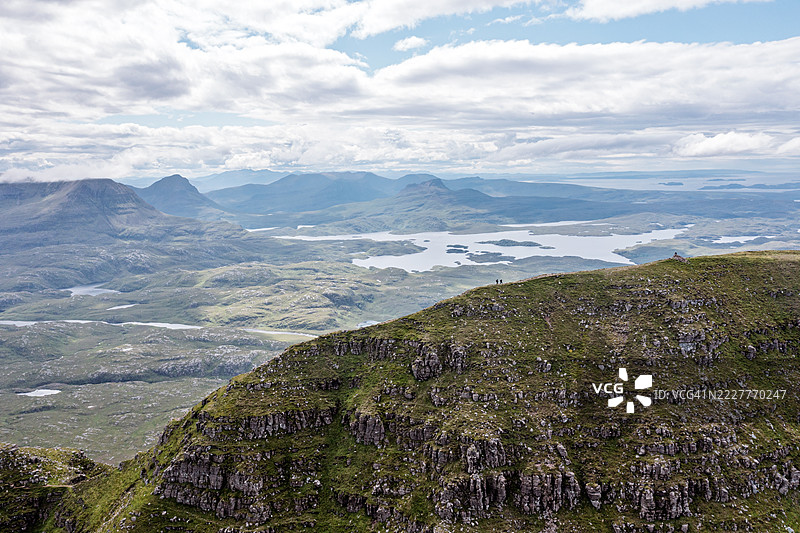 苏尔文山，阿辛特地区，苏格兰高地，英国图片素材