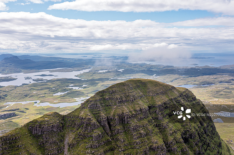 苏尔文山，阿辛特地区，苏格兰高地，英国图片素材