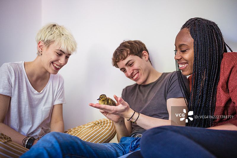 一群多元化的朋友们在白天一起享受时光图片素材