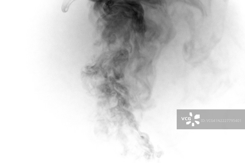 黑色烟雾与白色背景图片素材