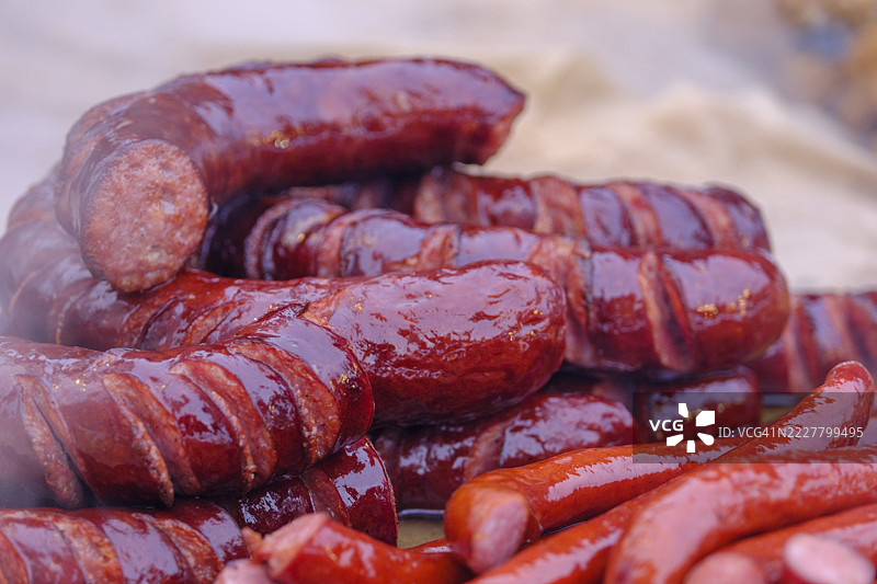 烟熏香肠美味图片素材