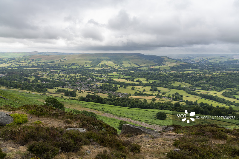 从巴姆福德边缘俯瞰的希望谷，皮克区，德比郡，英格兰图片素材