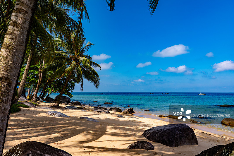 马来西亚南中国海东南亚的热带岛屿——蒂奥曼岛，彭亨，马来西亚图片素材