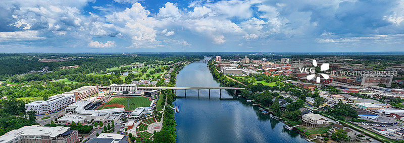 乔治亚州奥古斯塔的航拍图图片素材