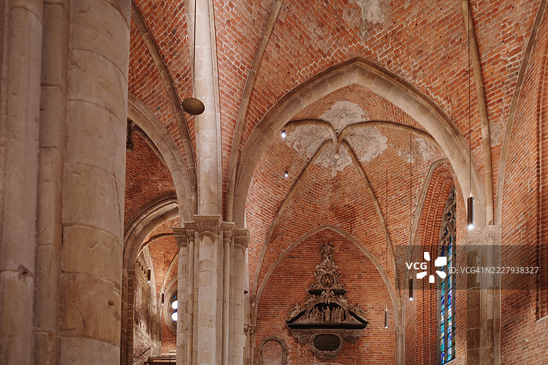 德国不来梅圣彼得大教堂（Bremer Dom）的砖哥特式内部。图片素材