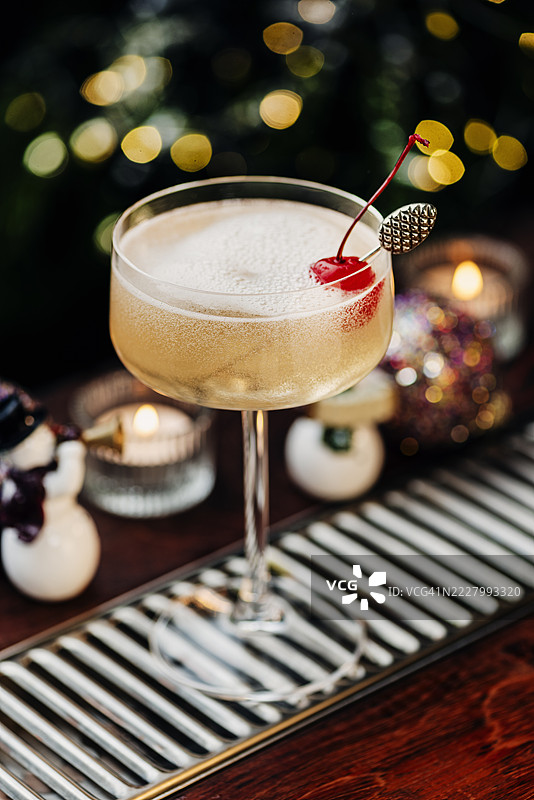 樱桃75鸡尾酒图片素材