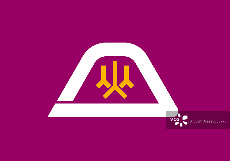 日本山梨县的旗帜图片素材