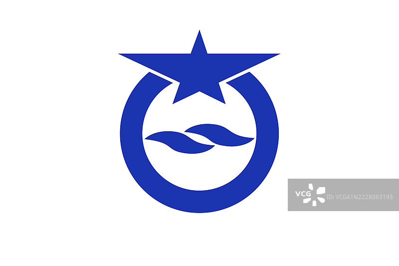 日本滋贺县大津市的市旗图片素材