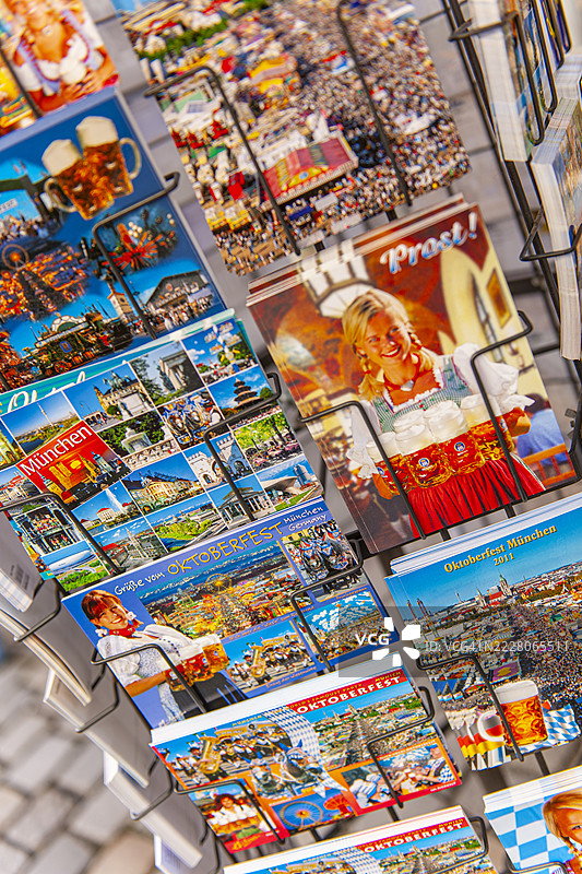 德国，慕尼黑，啤酒节明信片图片素材