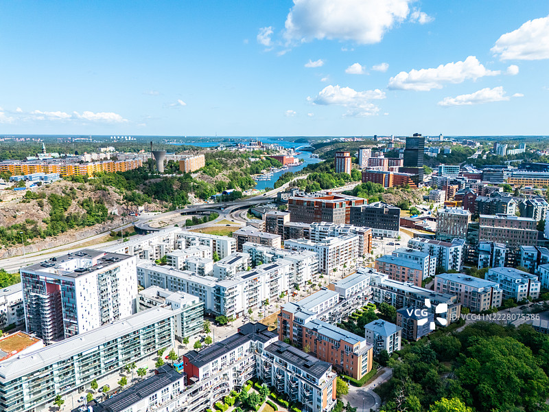 瑞典斯德哥尔摩的哈马比海港区图片素材