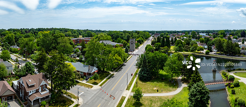 安大略省西姆科镇林伍德公园的鸟瞰图图片素材