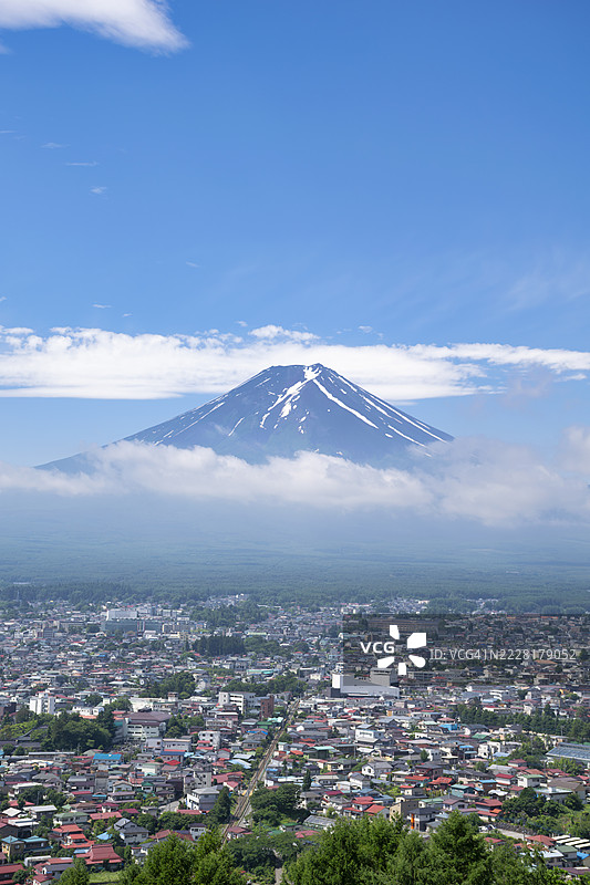 夏季富士吉田市的富士山图片素材