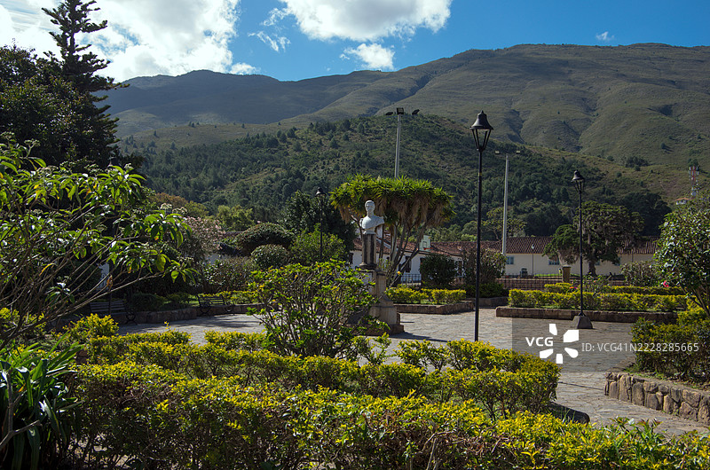 里考特公园/圣奥古斯丁广场，莱瓦村，博亚卡，哥伦比亚图片素材