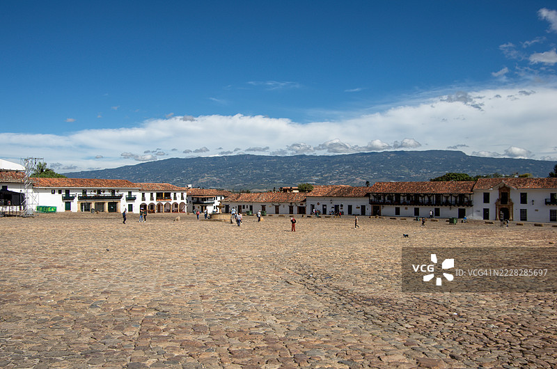梅霍尔广场，莱瓦村，博亚卡，哥伦比亚图片素材