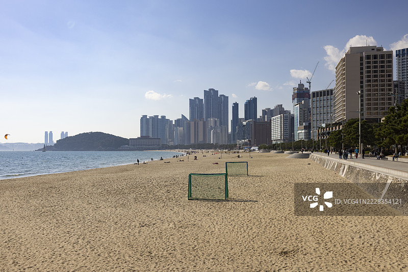 釜山海云台海滩，韩国图片素材