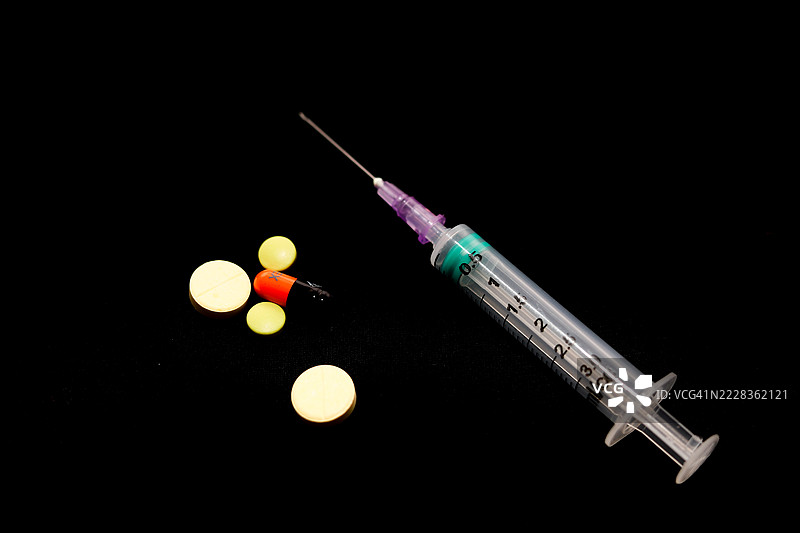 药物、药片、胶囊和注射图片素材
