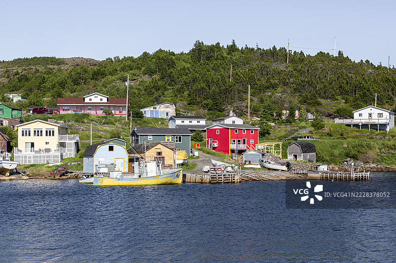 加拿大一个迷人的渔村的风景画面图片素材