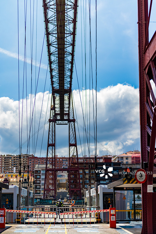 比斯开运输桥的工业钢结构图片素材
