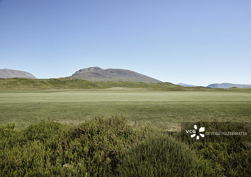 苏格兰高地的高尔夫球场图片素材
