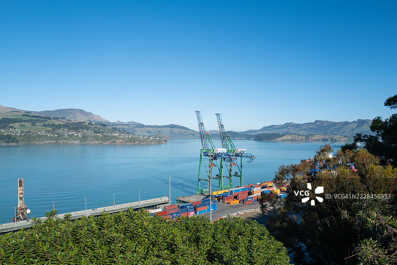 利特尔顿港，新西兰图片素材