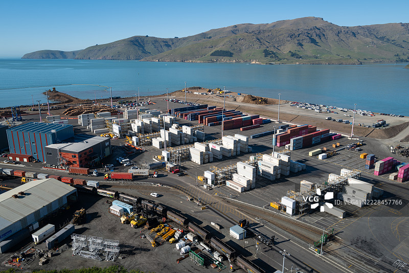 利特尔顿港，新西兰图片素材