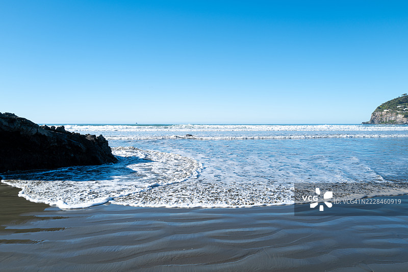 新西兰基督城的萨姆纳海滩图片素材