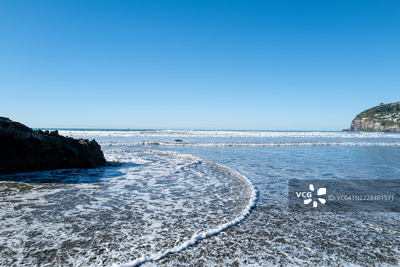 新西兰基督城的萨姆纳海滩图片素材