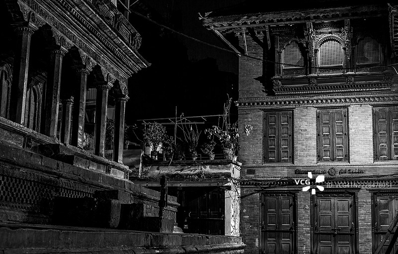 尼泊尔加德满都帕坦杜巴广场的新ar建筑。图片素材